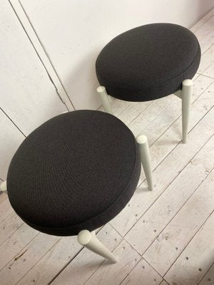 Mid-Century Scandinavian Wooden Stools, Set of 2-WZZ-900991