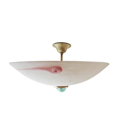 Mid-Century Scavo Glass and Brass Pendant Lamp-NUX-957651