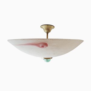 Mid-Century Scavo Glass and Brass Pendant Lamp-NUX-957651