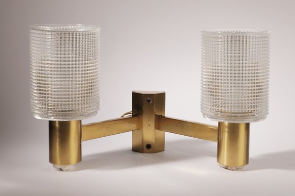 Mid-Century Sconces attributed to Carl Fagerlund for Orrefors, Set of 2-PSQ-2023672