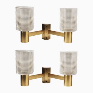 Mid-Century Sconces attributed to Carl Fagerlund for Orrefors, Set of 2-PSQ-2023672