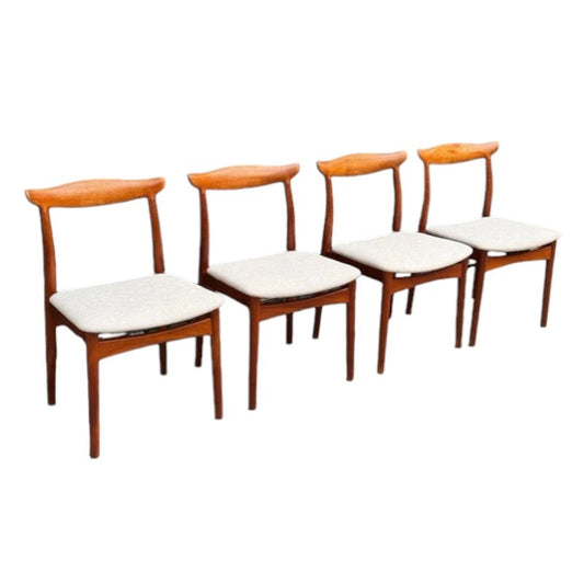 Mid-Century Sculptural Dining Chairs by Arne Vodder for Vamo Sonderborg, Set of 4