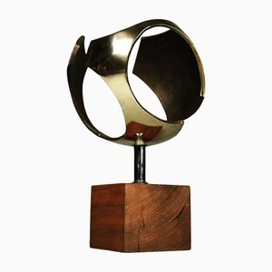 Mid-Century Sculptural Modern Brass Sphere, the Netherlands, 1960s-IEI-1259129