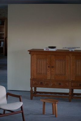 Mid-Century Sculptural Sideboard in Solid Oak, by a Danish Cabinetmaker, 1950s-MXF-1359180