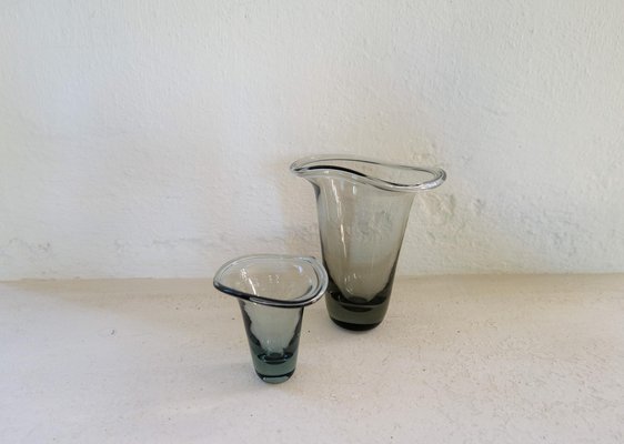 Mid-Century Sculptural Vases attributed to Vicke Lindstrand for Kosta, Sweden, 1950s, Set of 4-UYK-1367544