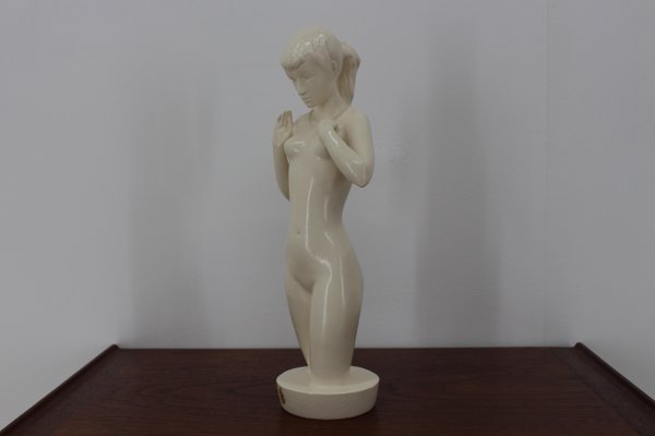 Mid-Century Sculpture of a Nude Woman by Jihokera, 1940s-TZ-682807