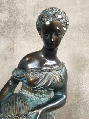 Mid-Century Sculpture of a Young Woman with a Jug-IFQ-725464