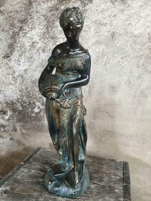 Mid-Century Sculpture of a Young Woman with a Jug-IFQ-725464