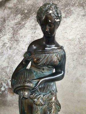 Mid-Century Sculpture of a Young Woman with a Jug-IFQ-725464