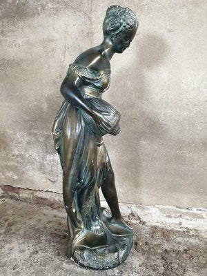 Mid-Century Sculpture of a Young Woman with a Jug-IFQ-725464