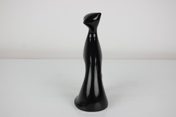 Mid-Century Sculpture of Cat from Royal Dux, 1960s-TZ-1008942