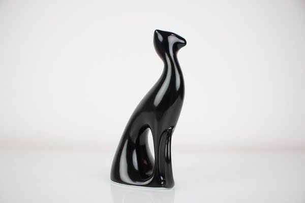 Mid-Century Sculpture of Cat from Royal Dux, 1960s-TZ-1008942