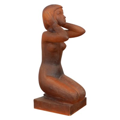 Mid-Century Sculpture of Nude Sitting Women by Jitka Forejtová, 1960s-TZ-936348