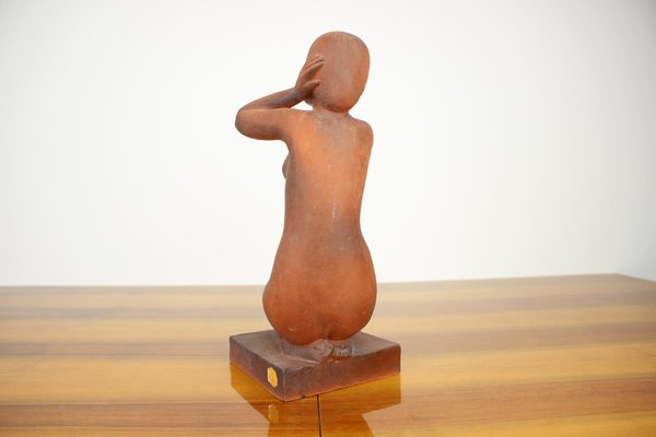 Mid-Century Sculpture of Nude Sitting Women by Jitka Forejtová, 1960s-TZ-936348