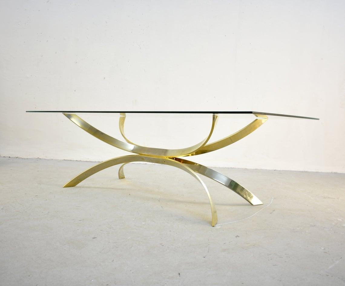 Mid-Century Sculptured Coffee Table in Style of Osvaldo Borsani, Italy, 1970s