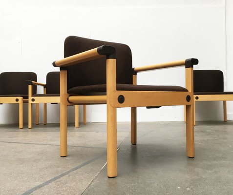 Mid-Century Series 77 Armchairs by Gerd Lange for Schlapp Möbel, 1970s, Set of 4