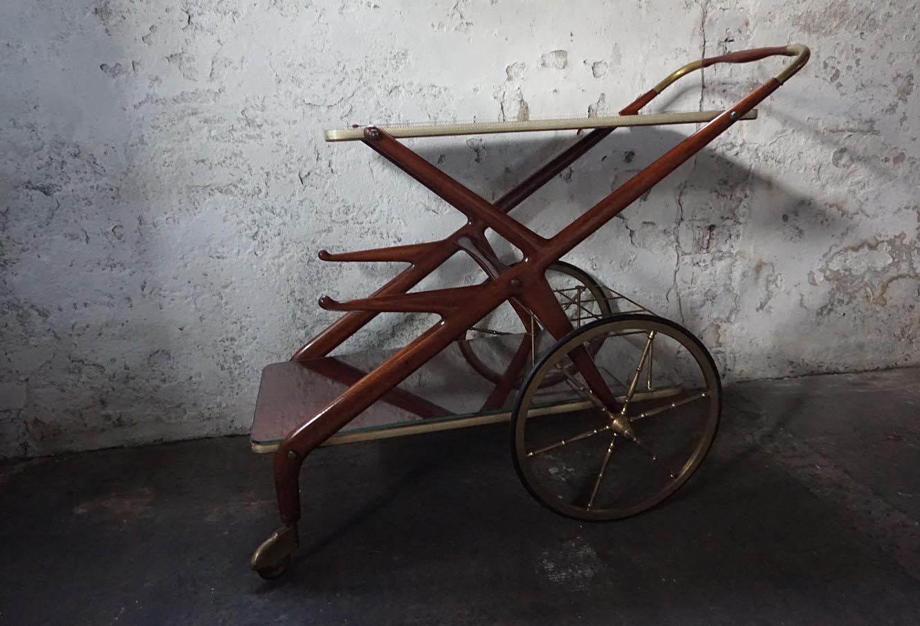 Mid-Century Serving Trolley by Cesare Lacca, 1950s