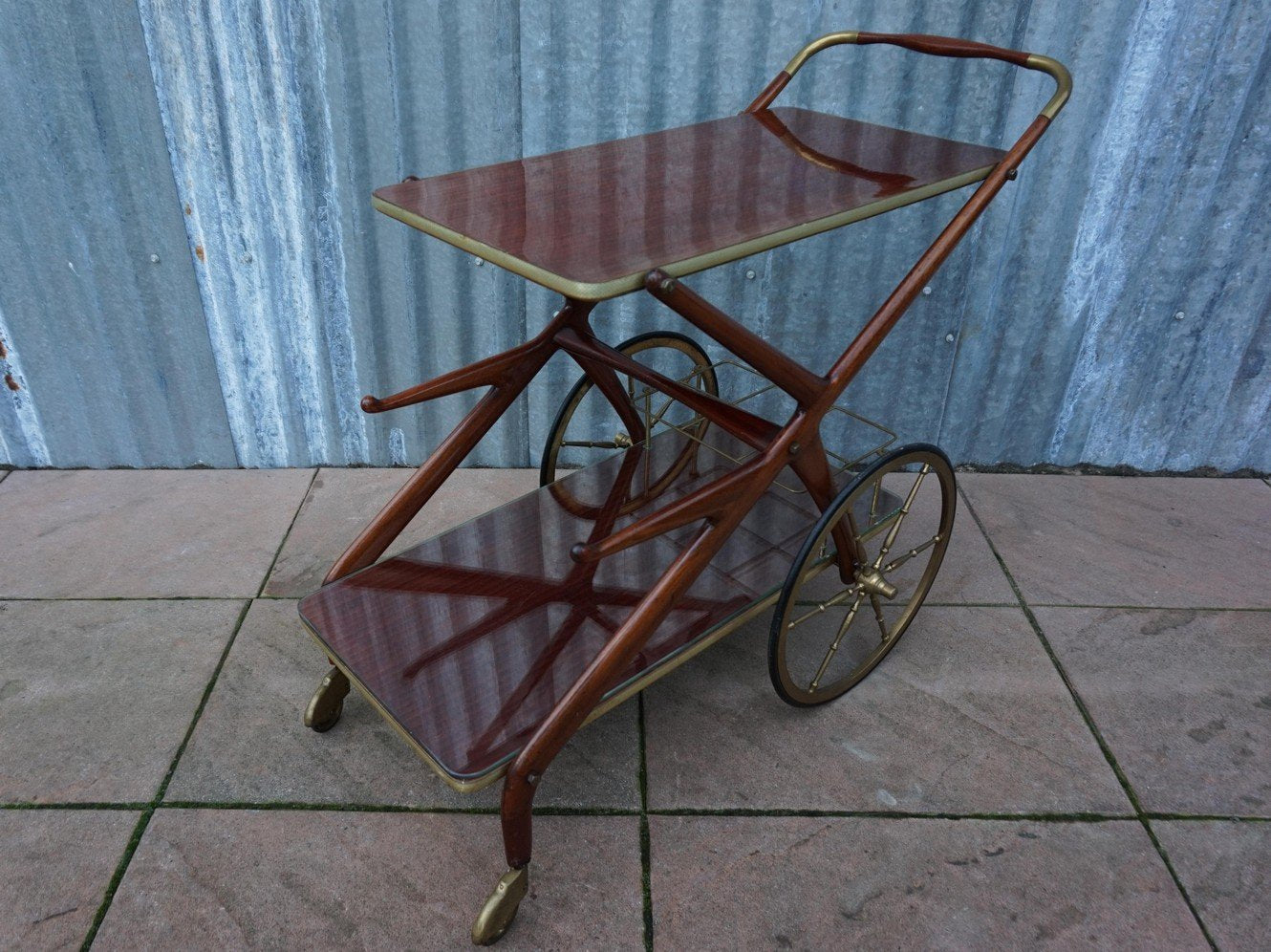 Mid-Century Serving Trolley by Cesare Lacca, 1950s