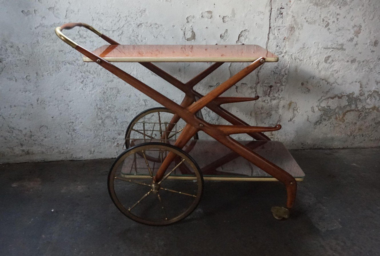 Mid-Century Serving Trolley by Cesare Lacca, 1950s