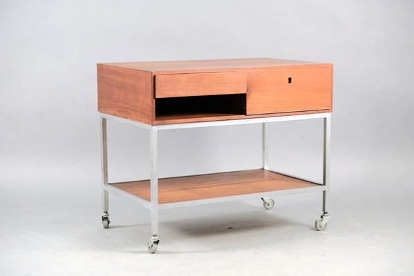 Mid-Century Serving Trolley by Herbert Hirche for Christian Holzäpfel, 1960s-CIP-655201