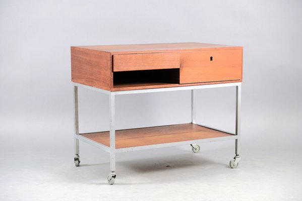 Mid-Century Serving Trolley by Herbert Hirche for Christian Holzäpfel, 1960s-CIP-655201