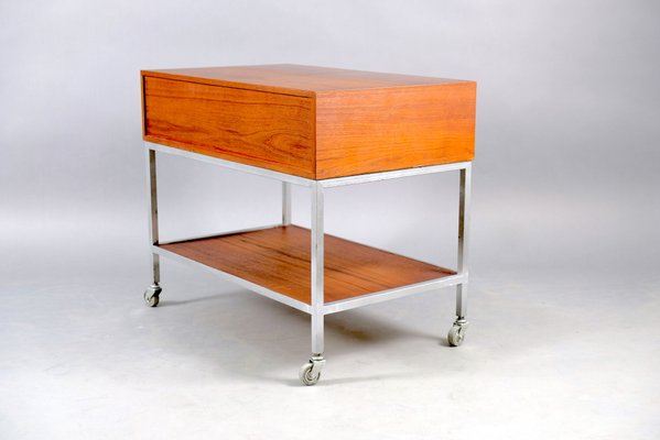 Mid-Century Serving Trolley by Herbert Hirche for Christian Holzäpfel, 1960s-CIP-655201