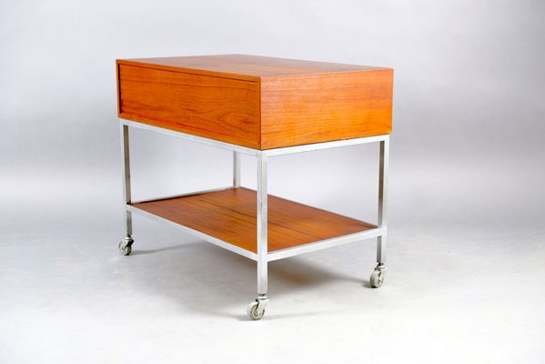 Mid-Century Serving Trolley by Herbert Hirche for Christian Holzäpfel, 1960s-CIP-655201