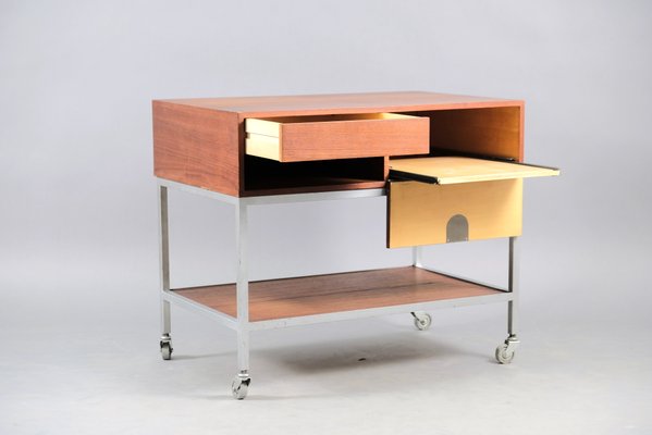 Mid-Century Serving Trolley by Herbert Hirche for Christian Holzäpfel, 1960s-CIP-655201