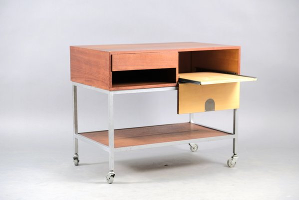 Mid-Century Serving Trolley by Herbert Hirche for Christian Holzäpfel, 1960s-CIP-655201