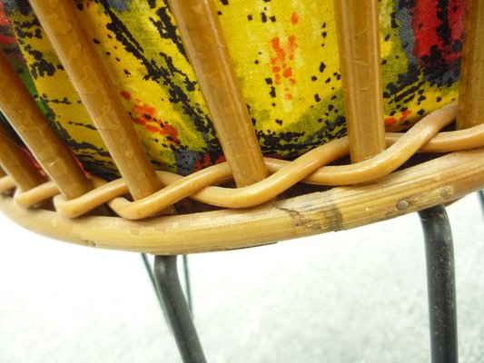 Mid-Century Sewing Basket in Bamboo, 1950s-UG-1318577