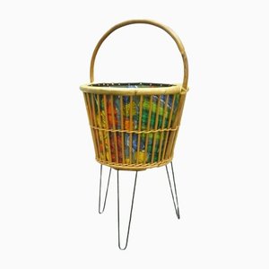 Mid-Century Sewing Basket in Bamboo, 1950s-UG-1318577