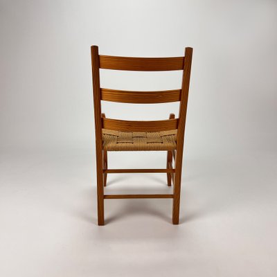 Mid-Century Side Chair in Pine and Papercord, 1960s-RMX-1385576