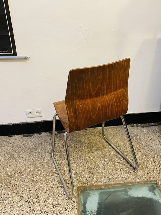 Mid-Century Side Chair with Chrome-Plated Frame from Flötotto, 1960s