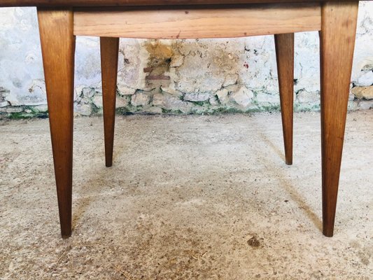 Mid-Century Side Table with Compass Legs, 1960s-OJT-1001308