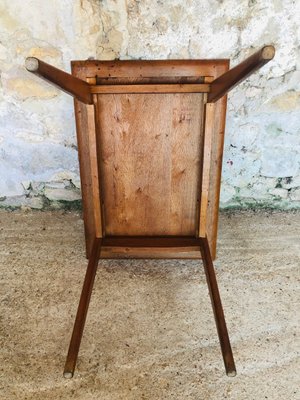 Mid-Century Side Table with Compass Legs, 1960s-OJT-1001308