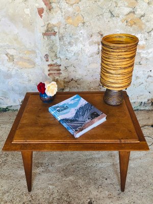 Mid-Century Side Table with Compass Legs, 1960s-OJT-1001308