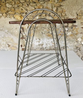 Mid-Century Side Table with Magazine Rack, 1960s-OJT-1240409