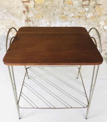 Mid-Century Side Table with Magazine Rack, 1960s-OJT-1240409