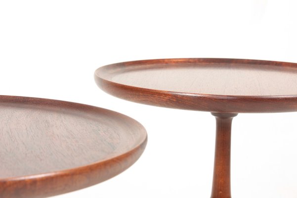 Mid-Century Side Tables in Rosewood, Denmark, 1950s, Set of 2-FK-1133214