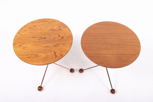 Mid-Century Side Tables in Teak by Albert Larsson from Alberts Tibro, 1960s, Set of 2-FK-1172422