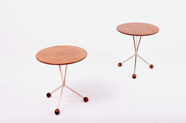 Mid-Century Side Tables in Teak by Albert Larsson from Alberts Tibro, 1960s, Set of 2-FK-1172422