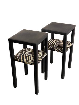 Mid-Century Side Tables with Animal Print, Set of 2-JXY-1747257