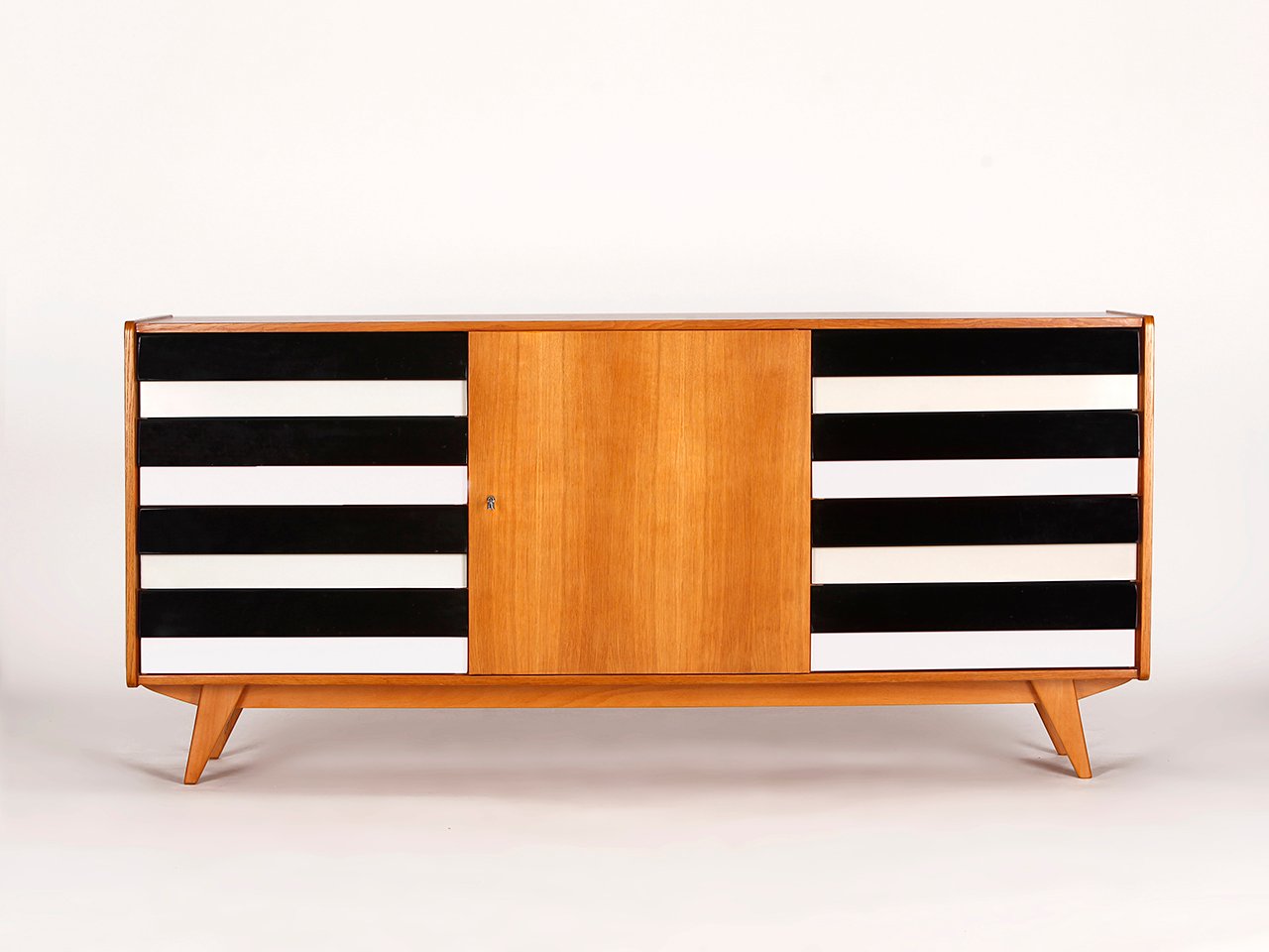 Mid-Century Sideboard with Wooden Drawers from Interier Praha, 1960s