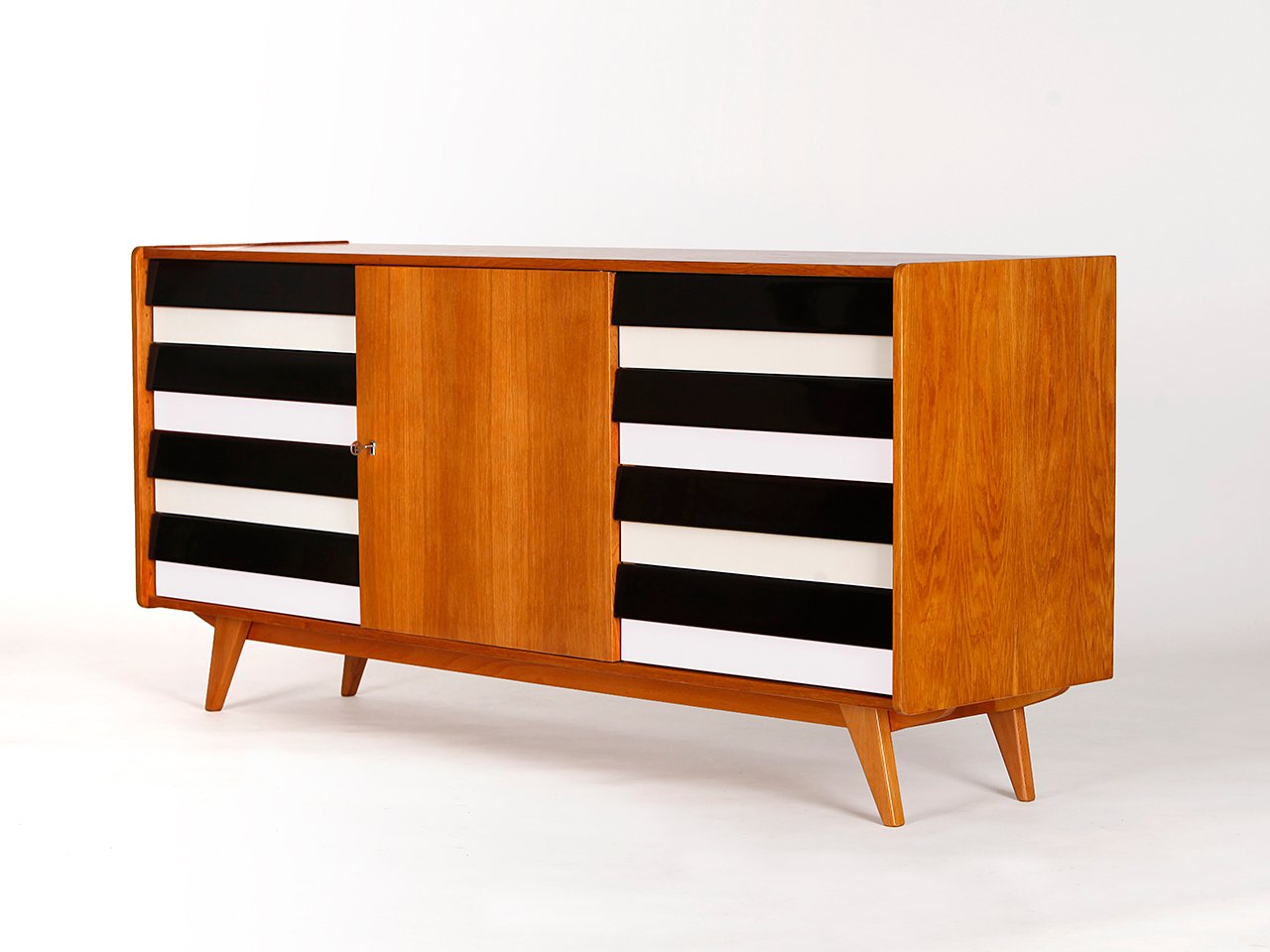 Mid-Century Sideboard with Wooden Drawers from Interier Praha, 1960s