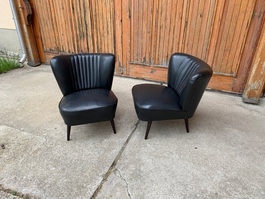 Mid-Century Sky Black Cocktail Chairs, 1950s, Set of 2-OXJ-1285544