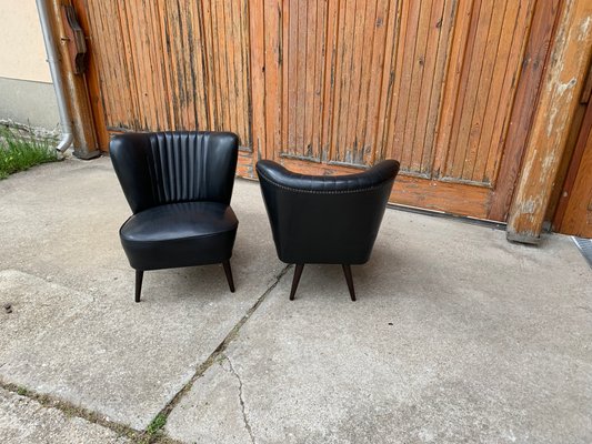 Mid-Century Sky Black Cocktail Chairs, 1950s, Set of 2-OXJ-1285544