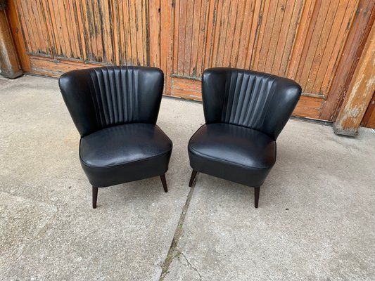 Mid-Century Sky Black Cocktail Chairs, 1950s, Set of 2-OXJ-1285544