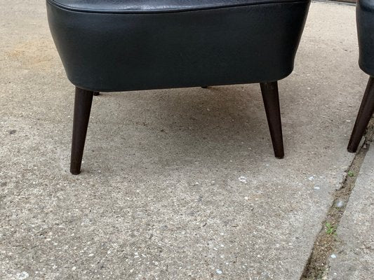 Mid-Century Sky Black Cocktail Chairs, 1950s, Set of 2-OXJ-1285544