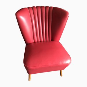 Mid-Century Sky Red Cocktail Chair, 1950s-OXJ-1723130