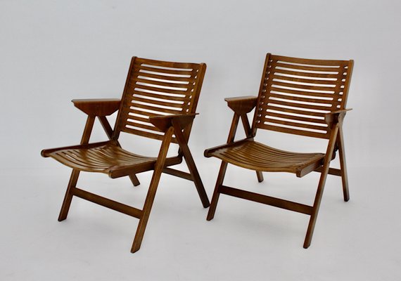 Mid-Century Slovenian Folding Armchairs by Niko Kralj, 1952, Set of 2-NB-770458